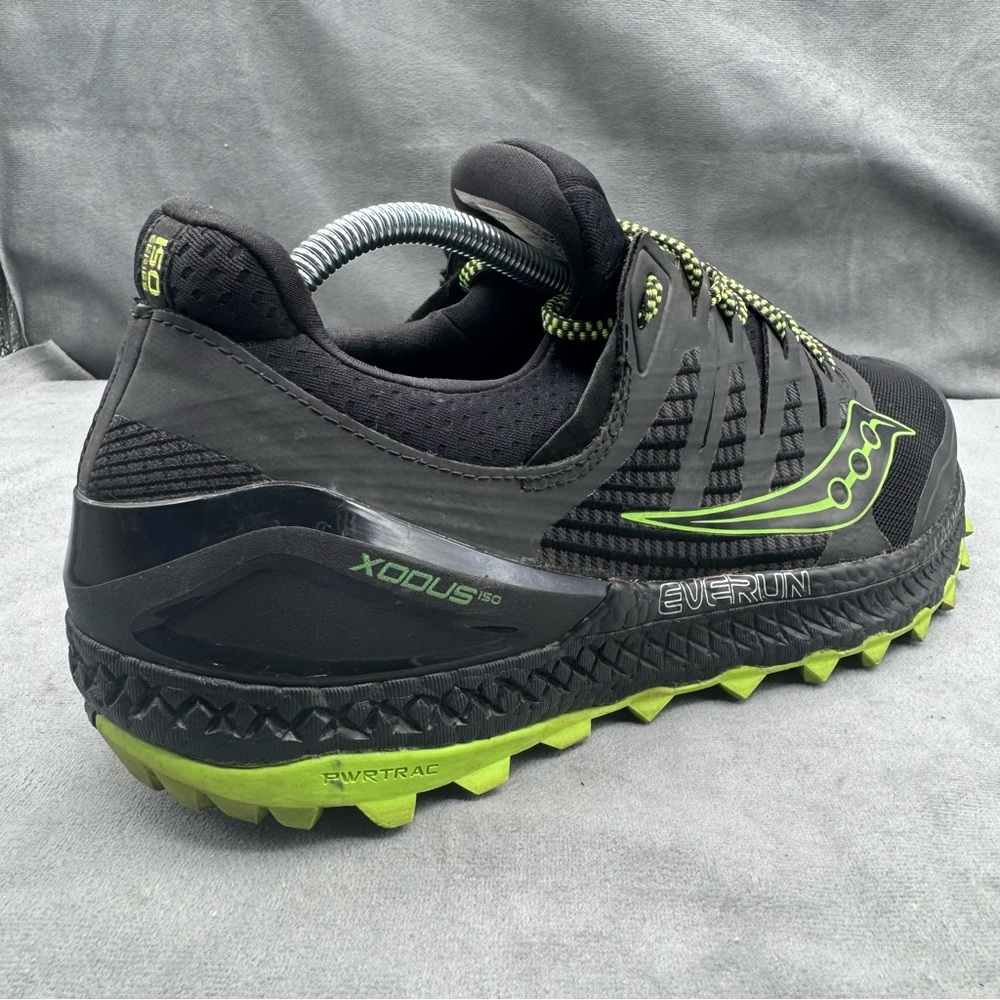 Saucony Xodus ISO 3 Trail Running Shoes Black/Slime Men’s Size 10.5 - Picture 2 of 14
